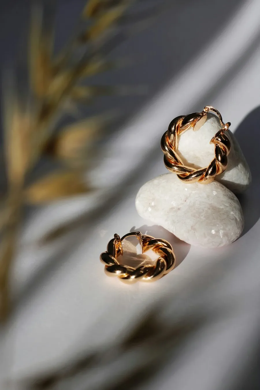 Aros de oro trenzados